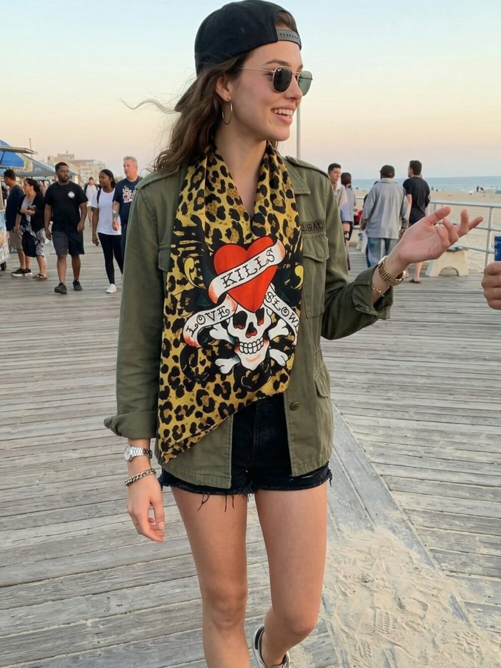 Ed Hardy Love Kills Slowly Scarf NEW!